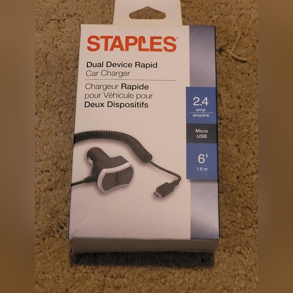 Staples Cell Phones & Accessories Micro Usb Dual Device Rapid Car Charger Poshmark